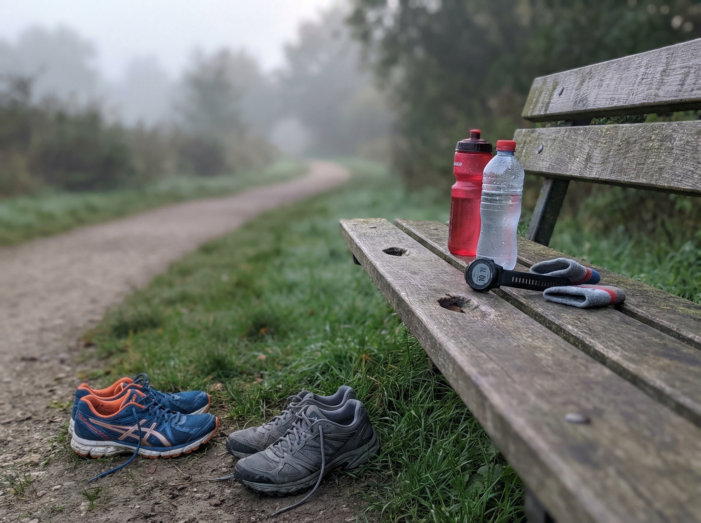 Een bankje langs het pad