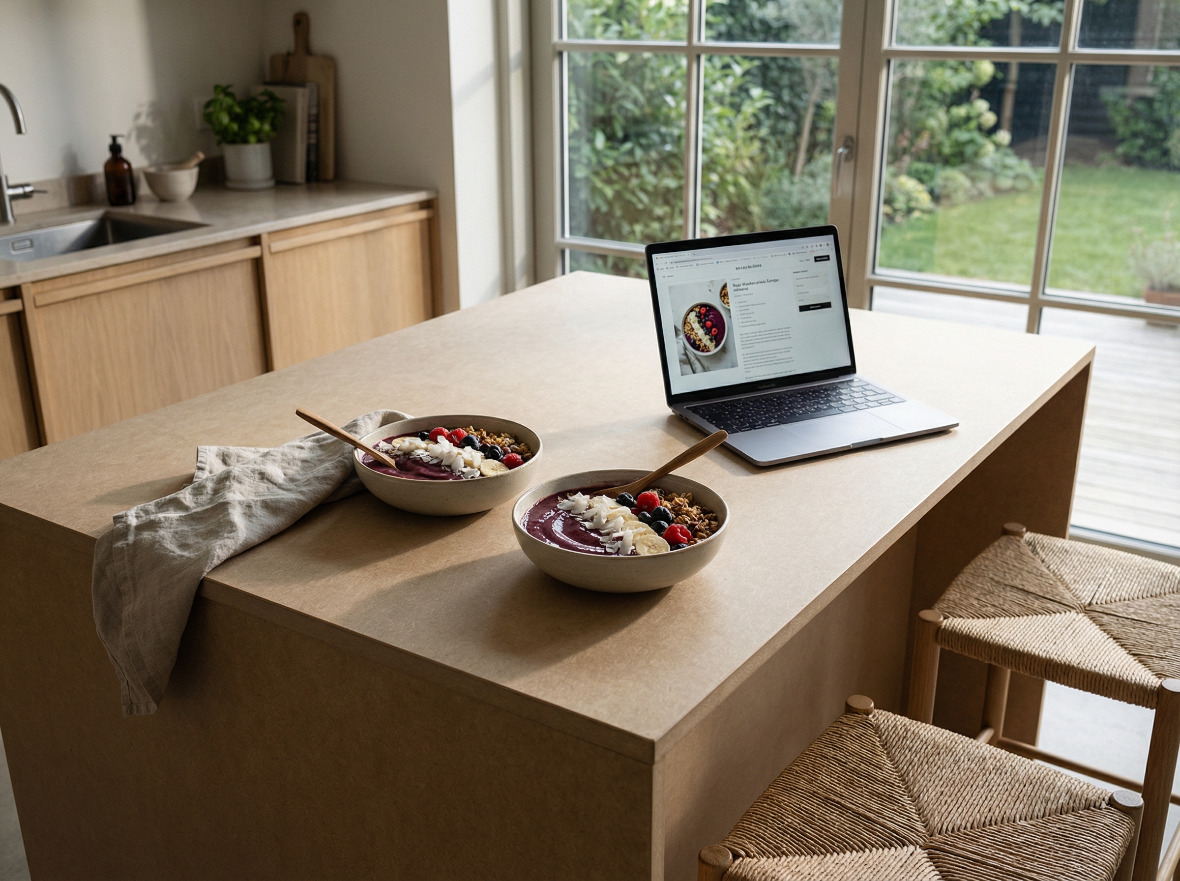 Een keuken na het ontbijt